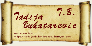 Tadija Bukatarević vizit kartica